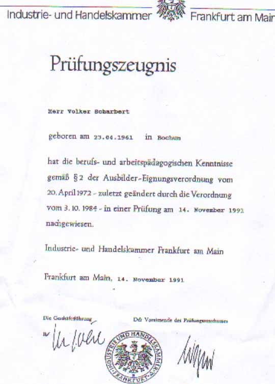 Ausbilderzeugnis